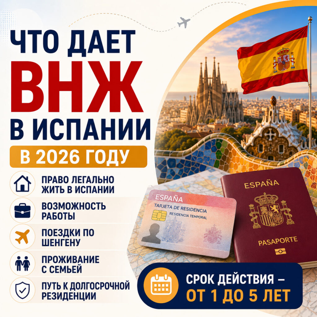 Что дает ВНЖ Испании в 2026 году: права, возможности и ограничения для россиян