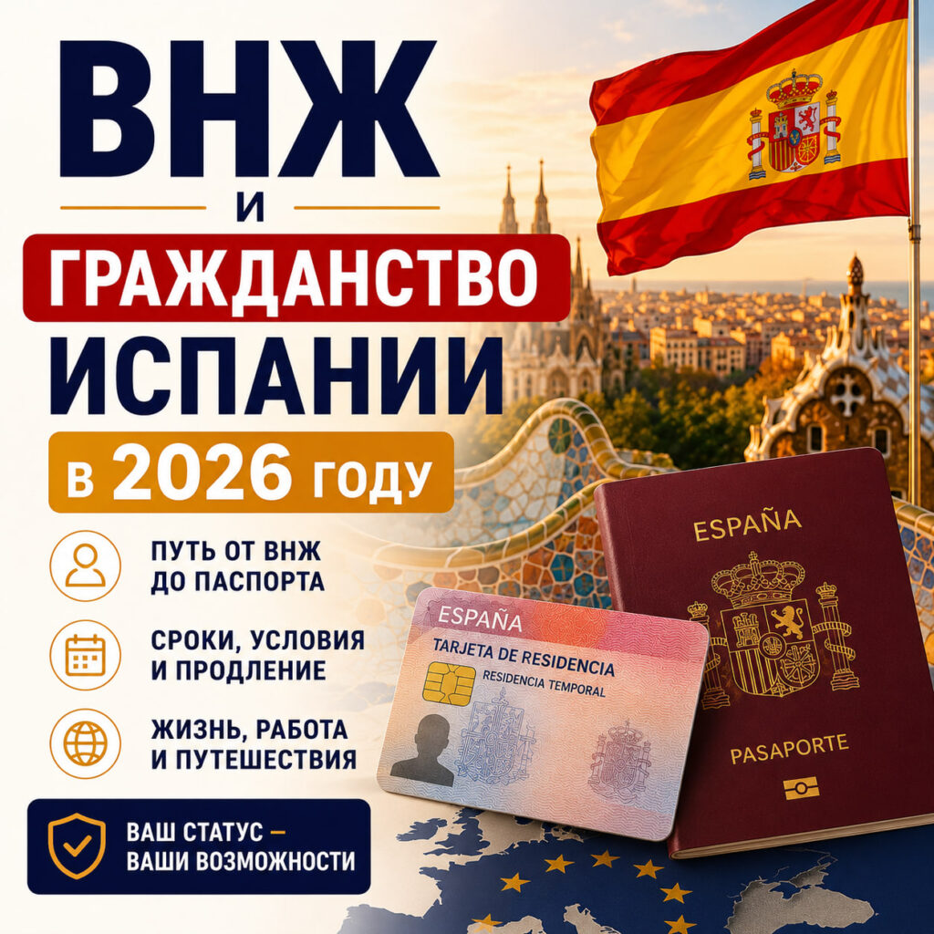 ВНЖ и гражданство Испании в 2026 году: от первой резиденции до испанского паспорта